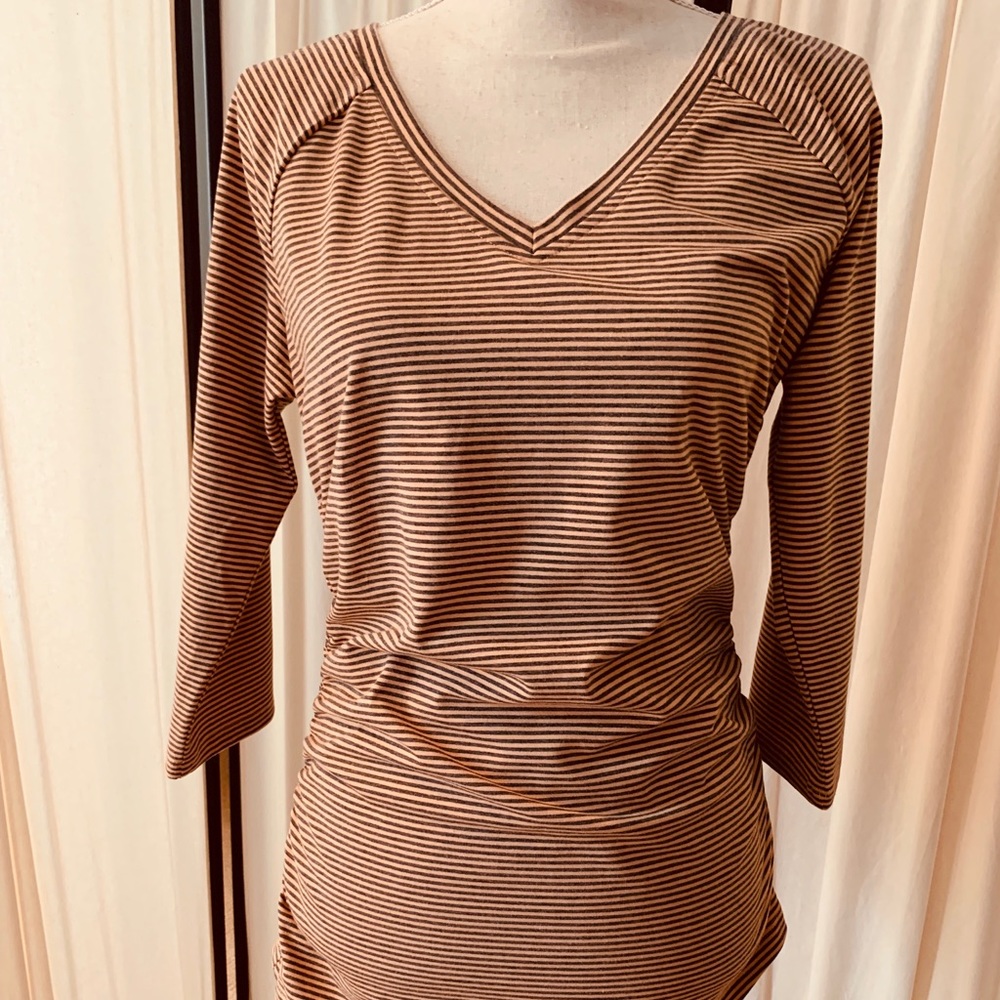 Sundance V-neck striped top